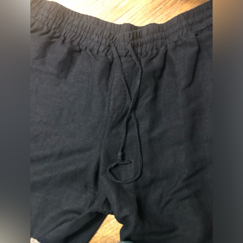 Wide leg linen pants